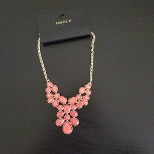 2 statement necklaces! Coral/gold.baby blue/silver